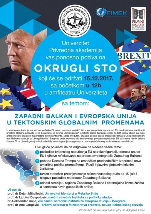 ZAPADNI BALKAN I EVROPSKA UNIJA U TEKTONSKIM GLOBALNIM PROMENAMA
